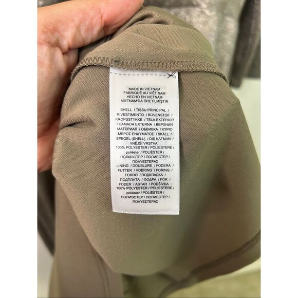 Lauren Ralph Lauren Metallic Gold Long Sleeve Faux Wrap Midi Dress Women Size 10 - Picture 6 of 12